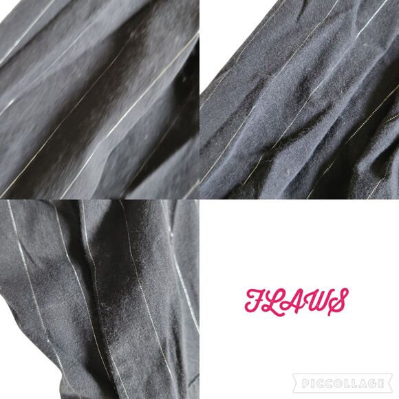 I.N. San Francisco Black Pinstripe Long Sleeve Collared Button Down Blouse Sz M - Picture 6 of 10